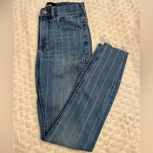 Express stripped skinny jeans